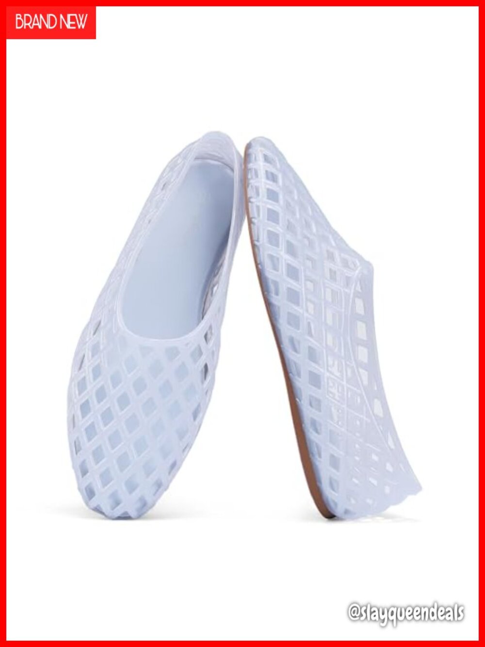 Jelly Mesh Flats - Breathable Clear Hollow Shoes, Slip-On Ballet Sandals
